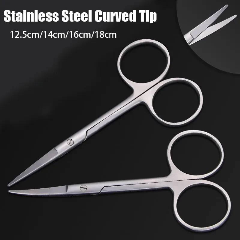 Stainless Steel Curved/Straight Tip 12.5/16/18cm Forceps Locking Clamps Hemostatic Forceps Arterial Forceps Clamp Hook Pliers