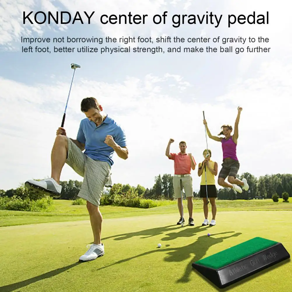 Golf Swing Trainer Portable 15-Degree Alignment Correction Pedal Foot Wedges Golf Training Aid Correction Leg Pedal Foot Wedges