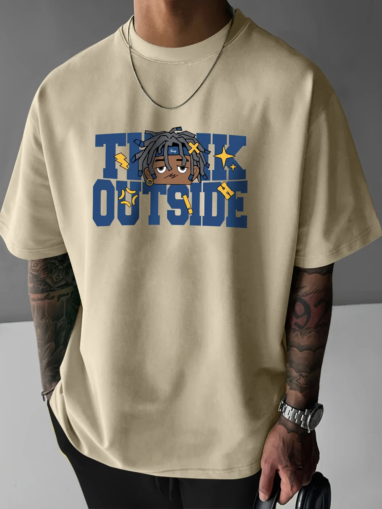 Men's 100% Cotton Soft T-Shirt Summer Loose 