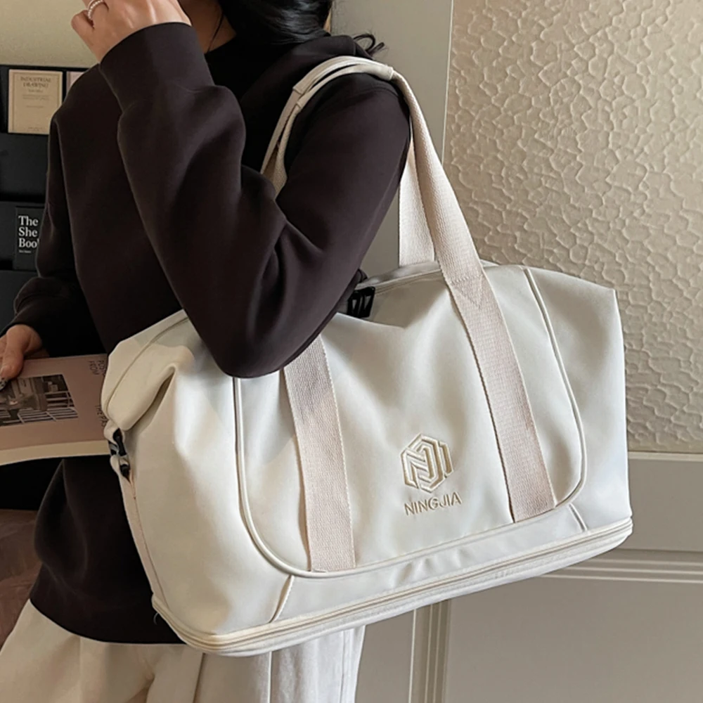 

Спортивная сумка-тоут для женщин с отделением для мокрых вещей и обуви, дорожная сумка для спортзала, ночевок, выходных, больницы, тренировок, ручная кладь