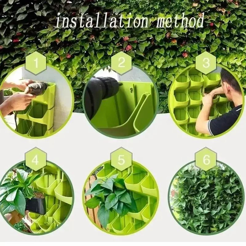 1 Pcs New Planter Vertical Greening Indoor And Outdoor Balcony Hanging Flower Pot Creative Resin Plastic Flower Pot