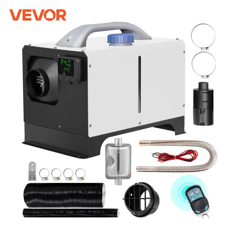 VEVOR 8KW Diesel Air Heater Parking Heater 12V Truck Heater One Air Outlet with Black LCD Switch For Car RV Truck Boat Caravans