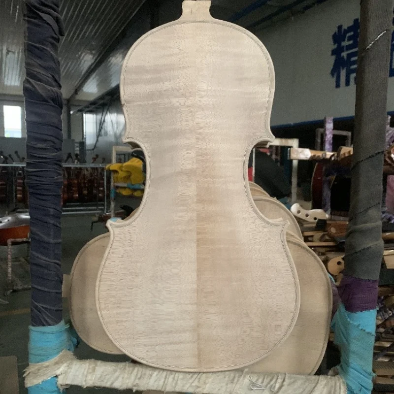 Violin 16.5 inches, viola 4/4 body European flame maple back spruce top, viola accessories.