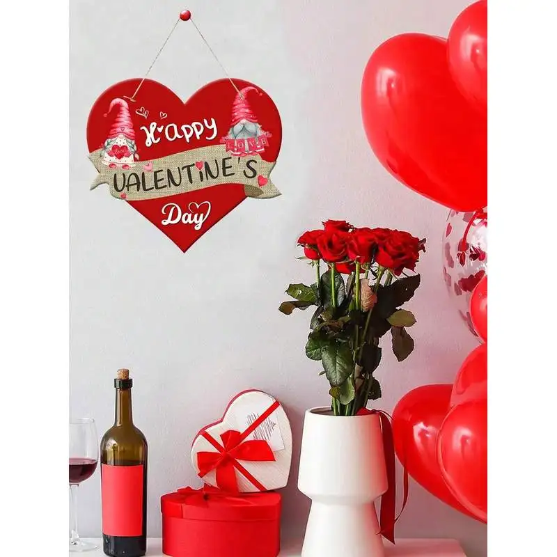 Wooden Heart-Shaped Door Sign，Heart-shaped, minimalist design，Exquisite Workmanship。Can be hung on the door、Wall、Entrance locati