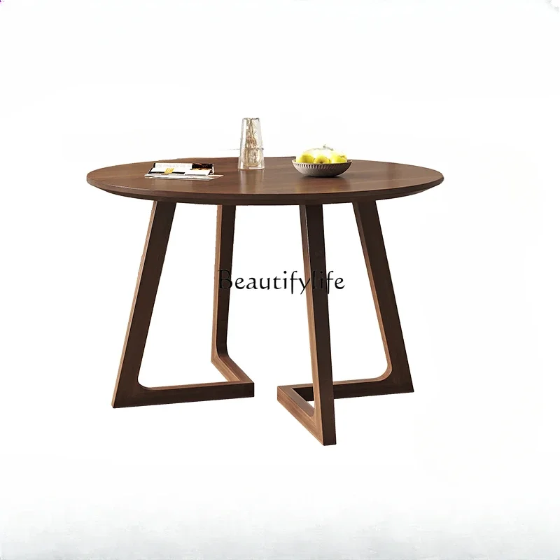 

FG17Solid wood Nordic leisure business meeting reception table coffee shop restaurant table