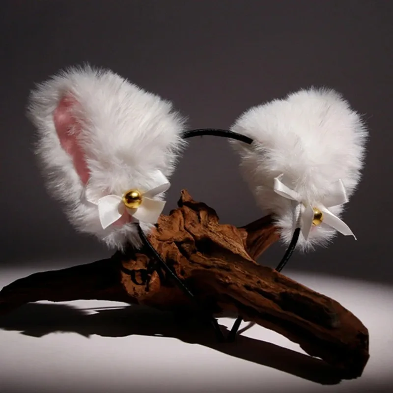 BDSM 섹스 토이 귀여운 고양이 본디지 세트 (여성용 애니메이션 코스프레 포함) 플러시 수갑, 머리띠, 입 막개, 눈가리개, 목걸이