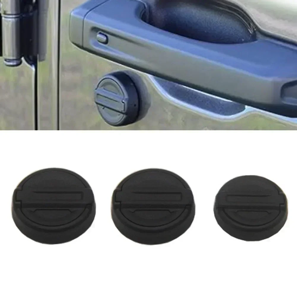 3PCS ล็อคประตู Key Hole ซ็อกเก็ตฝาครอบสติกเกอร์ Trim สําหรับ JEEP สําหรับ Wrangler Accesorios Para Veh24 ขายร้อนยี่ห้อใหม่ส่วนลด