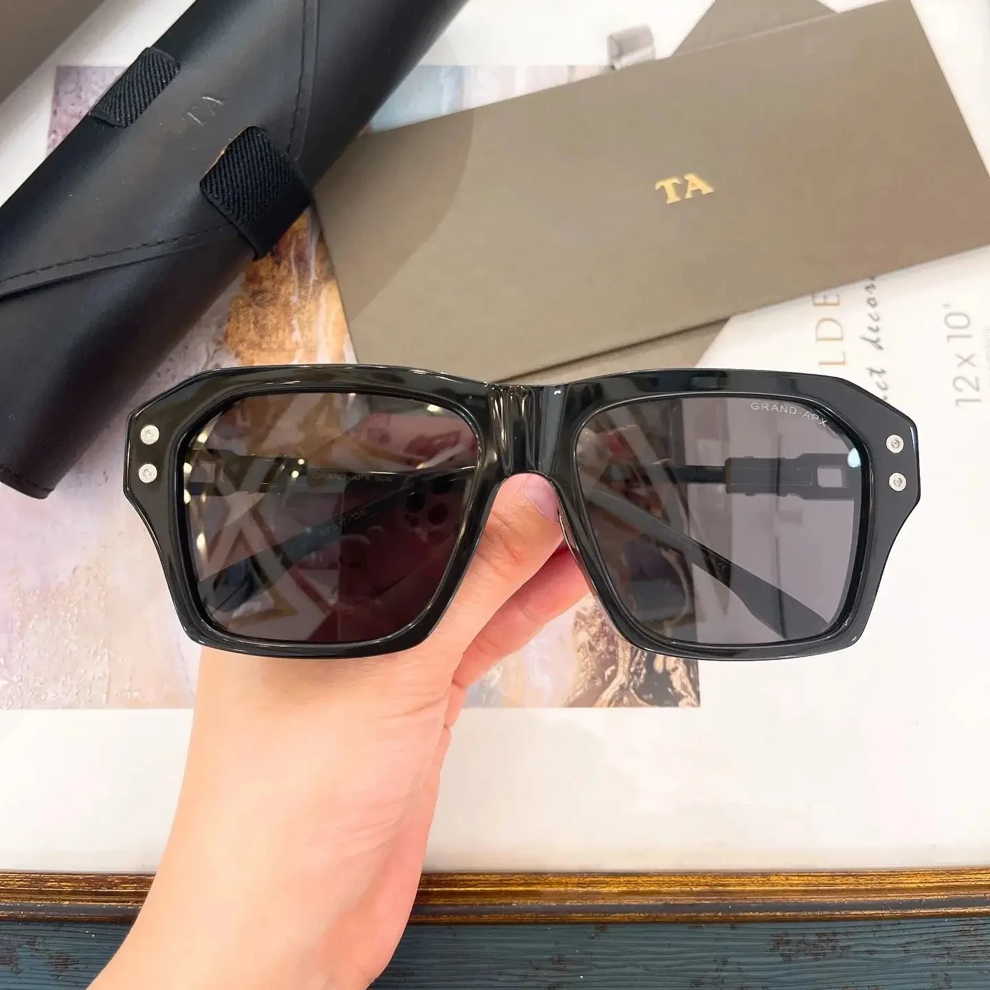 

Original For LIANGCHENDIT DT GRAND-APX DTS417A Classic Men Sunglasses Luxury Designer Top Quality Business Women Couple Eyewear