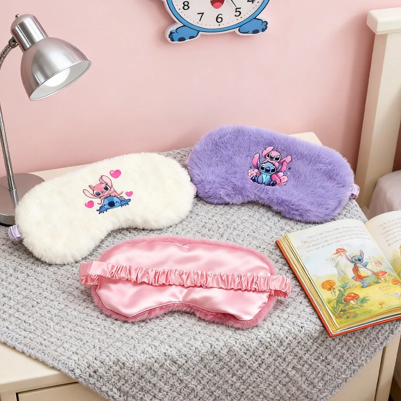 

Disney Stitch Plush Eye Mask Soft Comfortable Sleep Eye Mask Cartoon Printed Breathable Sunshade Eye Mask Children Birthday Gift