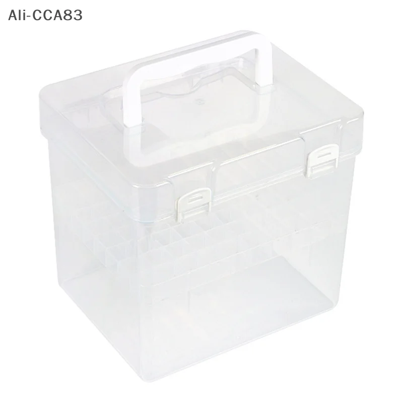 

1Pc Multi-Grids Marker Pen Storage Box Organizer 12/24/36/48/60/80 Watercolor Drawing Pen Case For Painting Stationery Supplies