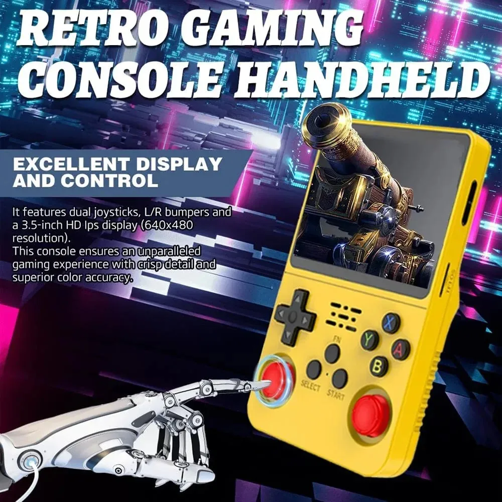 2025 NEW R36S Retro Handheld Game Console Dual Joystick Linux System Portable Pocket Video Player 64GB 128GB Games for Kid Gift