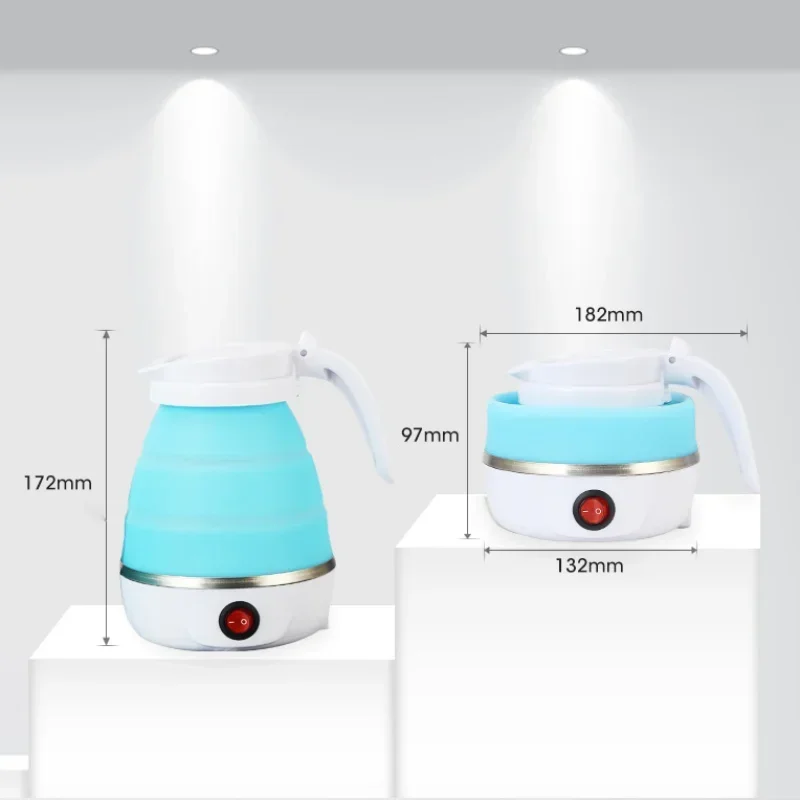 Electric Kettle Folding Electric Port Portable Travel Camping Kettle 600ML Electric Water Heater Portable Foldable Kettle Port