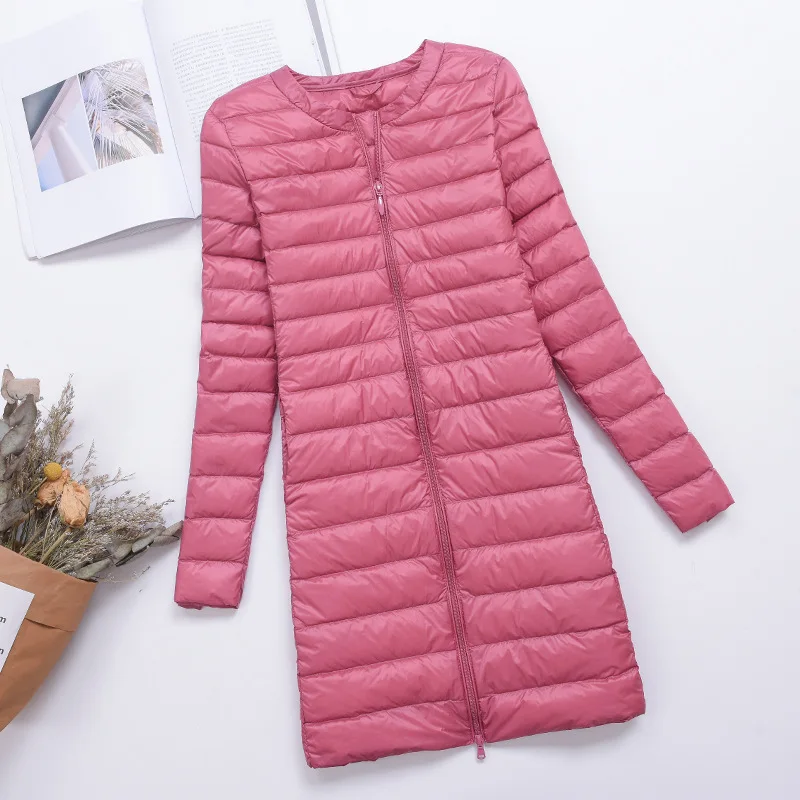 

Autumn Winter Bigsize Down Coat Women Warm Ultra Light White Duck Down Jacket Female Midi Long Puffer Parkas Outwears Clothing