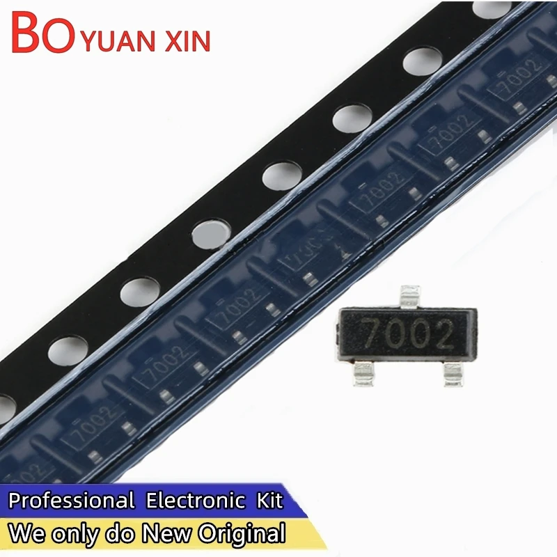 100pcs 2N7002 SOT-23 MMBT7002 7002 SMD MOS FET New Original