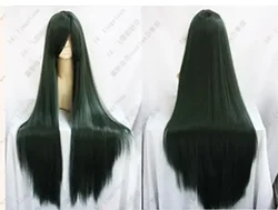 100cm Pluto Meiou Setsuna Long Dark Green Straight Cosplay Wigs For Women’s Christmas Halloween Costume Party Wigs