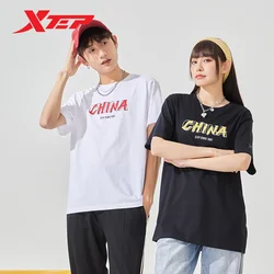 Xtep Short Sleeve Knitted Shirt For Men And Women 2023 Summer Fashion Sweatshirt Comfortable Soft Street Style Tops 877227010267