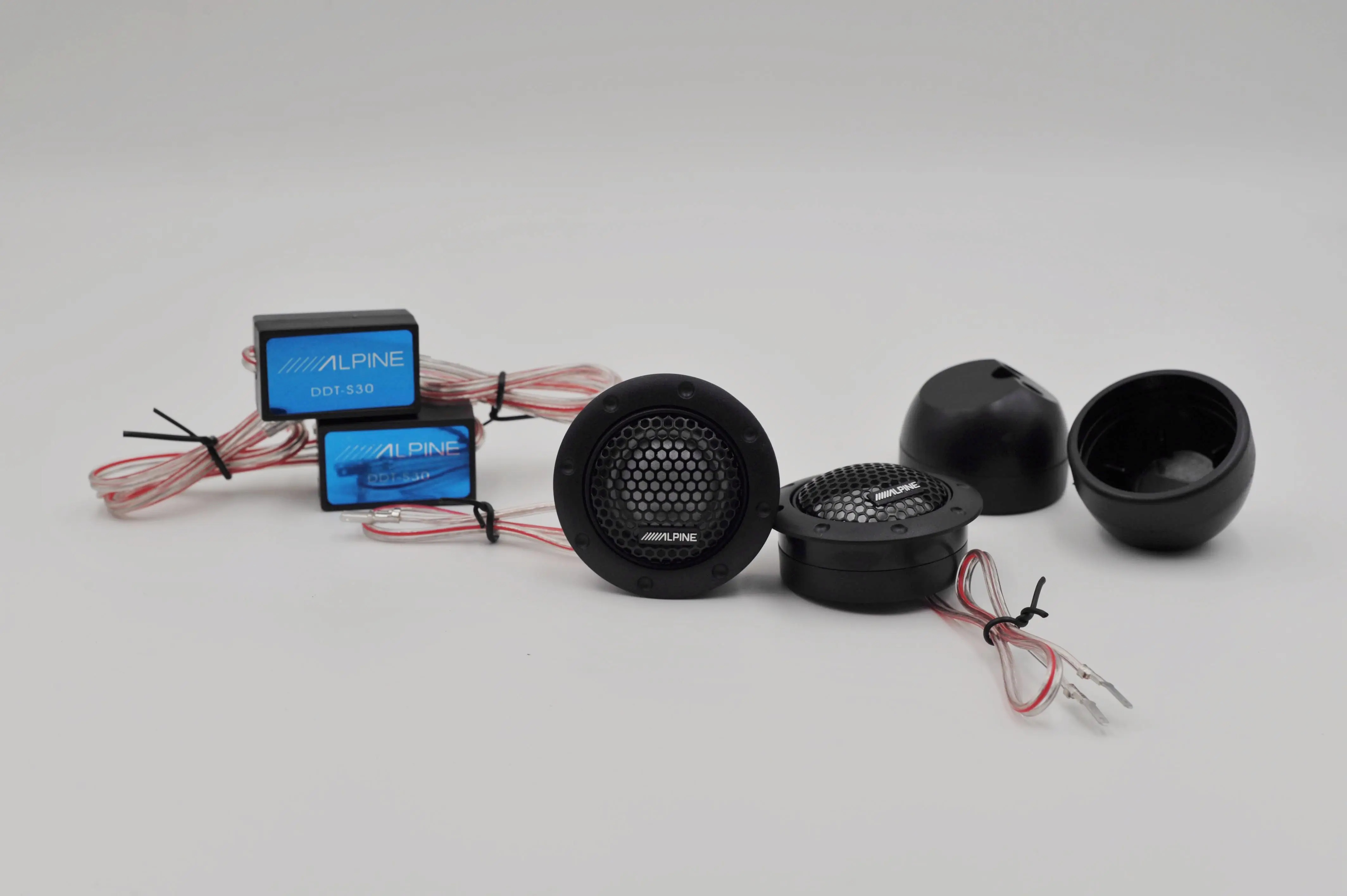 2PCS ALPINE S30 Car Stereo Speakers Music Soft Dome Balanced Car Tweeters 180W Car Audio Silk Film Speaker Boxes High-Pitche