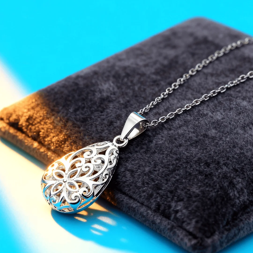 Special offer 925 sterling silver Originality Hollow water drop pendant necklace for women Luxury fashion jewelry party wedding
