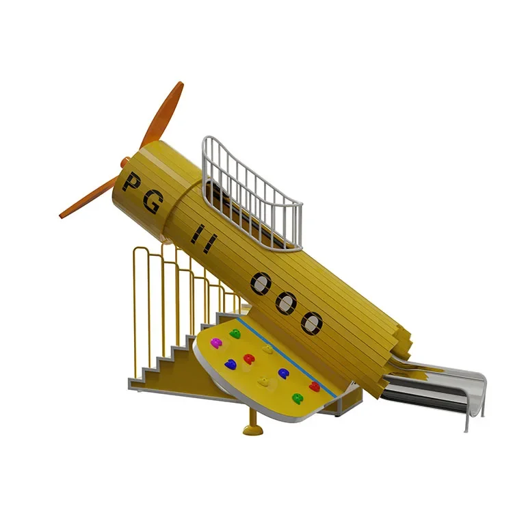 &Airplane Themed Non-Powered Amusement Ride, Outdoor Play Equipment for Parks, Resorts, Shopping Malls and Commercial Venues