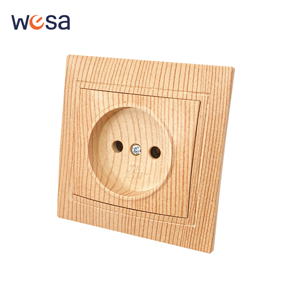 

Деревянные розетки, настенные розетки переменного тока, не заземляющие, классические вилки стандарта ЕС, огнестойкие электрические розетки, розетка 250 В