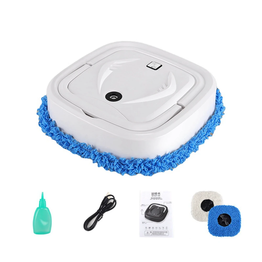 Smart Robot Vacuum Cleaner Rotary Mopping Machine Humidifying Dry Wet Sweeping USB Charging Sweeping Robot-White