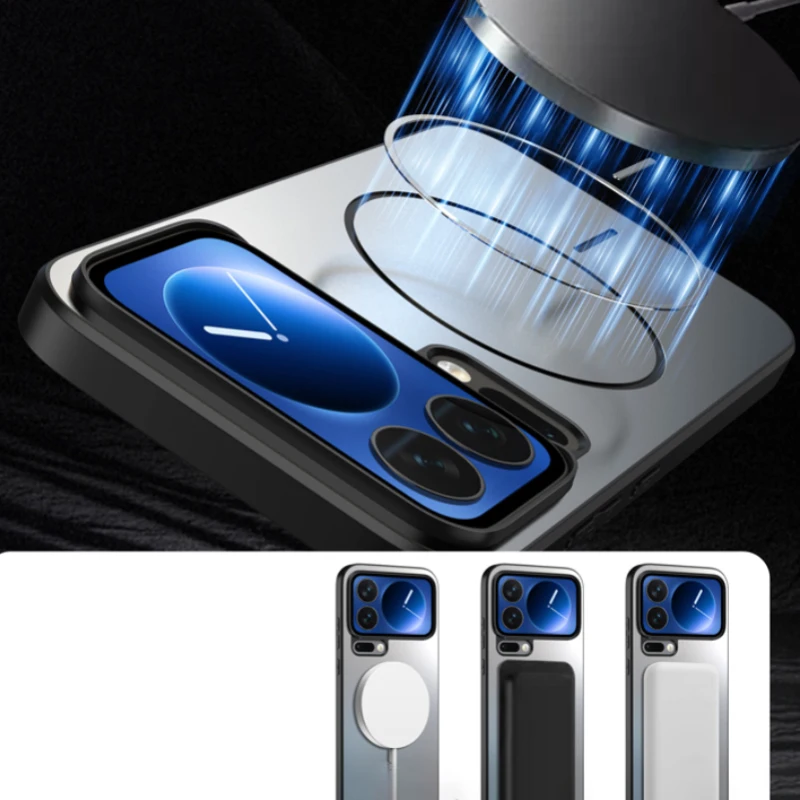 Magsafe المغناطيسي شحن لاسلكي بلون تصفيح للصدمات جراب هاتف ل Xiaomi 17 برو ماكس 15 14 T برو الترا الغطاء الخلفي #5