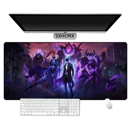 Imagen 2 del producto Alfombrilla de ratón con nivelación individual de Anime, alfombrilla de ratón con estampado HD para Gamer, accesorios para juegos de ordenador, alfombrilla para teclado de goma Natural con borde de puntada