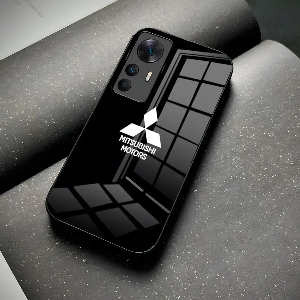 Luxury Car M-mitsubishis Logo Phone Case  for Samsung s 24 23 case 22 21 20 a 34 54 53 note20 m 54 ultra plu glass cover