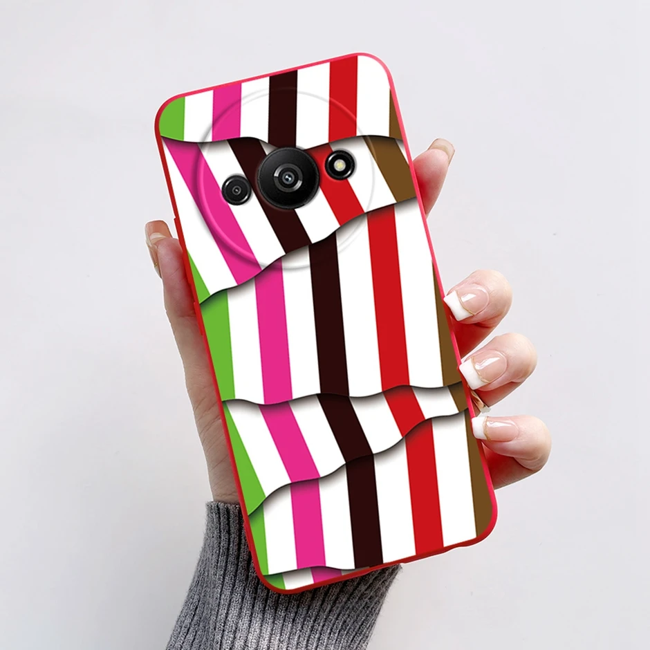 For Xiaomi Redmi A3 4G Cute Cartoon Shockproof Coque Covers  For Xiaomi Redmi A3 4G Beautiful Phone Shell Candy Color Phone Case