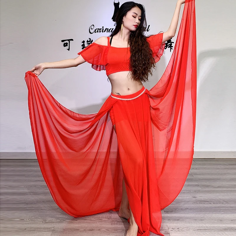 Traje de danza del vientre para mujer, conjunto de ropa de bailarina Caderin, falda superior profesional Oriental para adultos, Disfraz de mujer,Trajes,disfraces,Egipcio,Folclórica china,2023