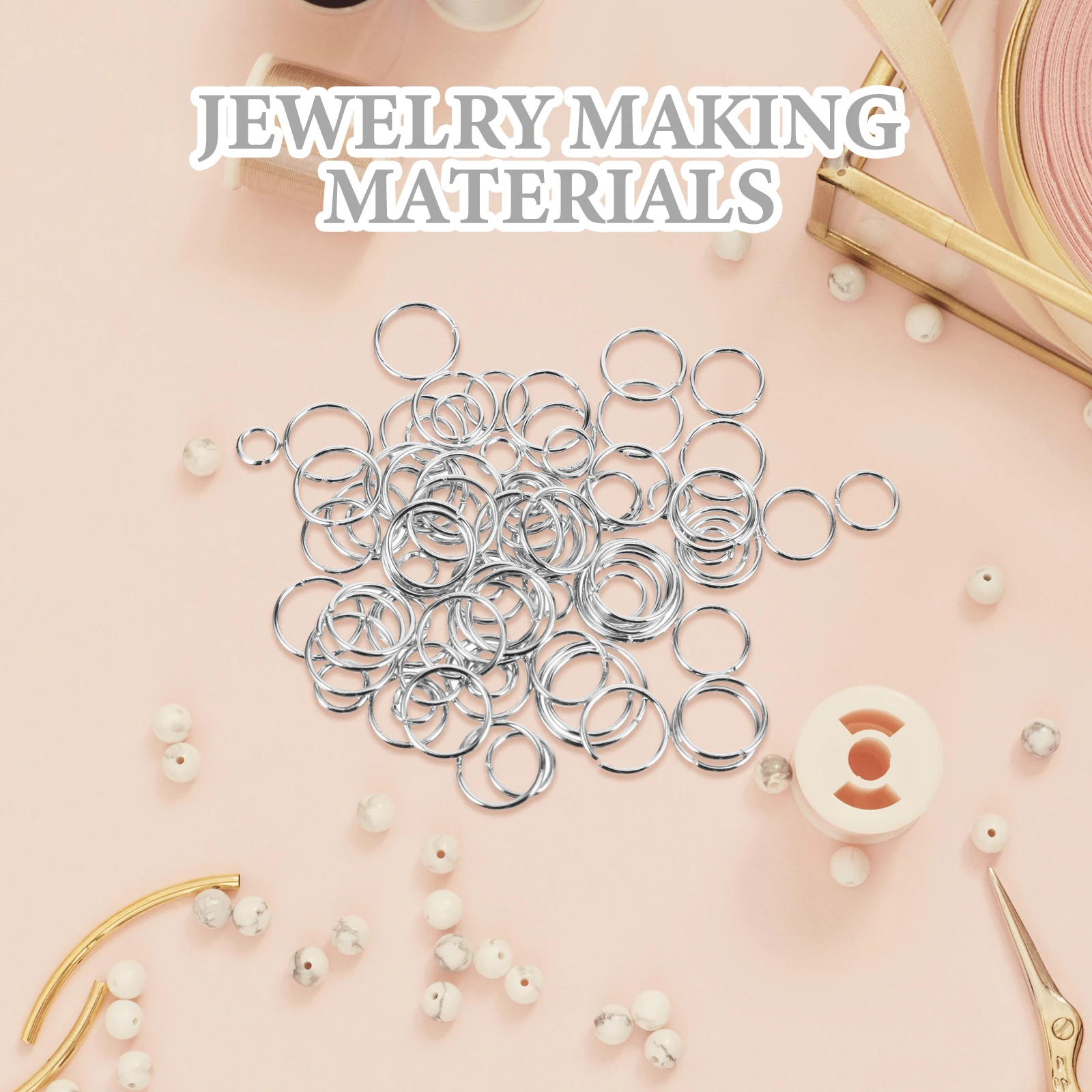 

1200Pcs Iron Jump Rings Metal Open Connectors Multipurpose Jewelry Making Supplies for DIY Crafts Bracelets Necklaces Repair