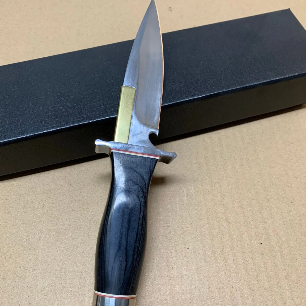 

Портативный нож для скалолазания, лезвие 9Cr13Mov, ручка из черного дерева, многофункциональный приключенческий нож для походов на открытом воздухе, острый фруктовый нож