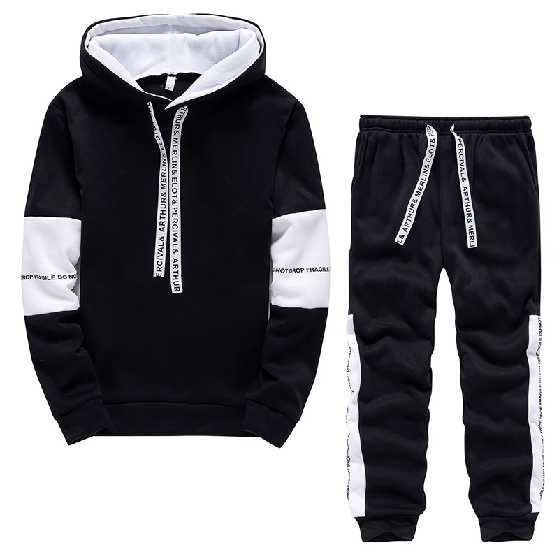 Men Tracksuit Set Autumn Winter Hoodies Sweatshirt Men\'s Sportswear 2 Pieces Hoodies Set Casual Pullover Hoodies Men Clothing