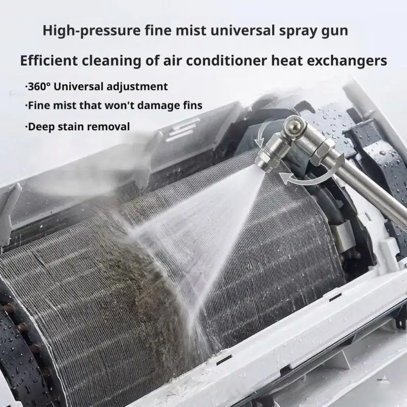 31BC 1/4 Fitting Cleaning Wand for Pressure Washer, Rotating Fan Nozzle Wand for Condenser and Air Conditioner Care