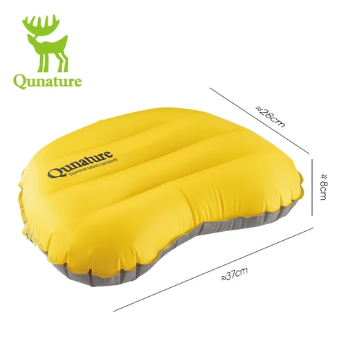 Almohada inflable para acampar Qunature, almohada de viaje ligera y cómoda para senderismo al aire libre, mochilero, avión