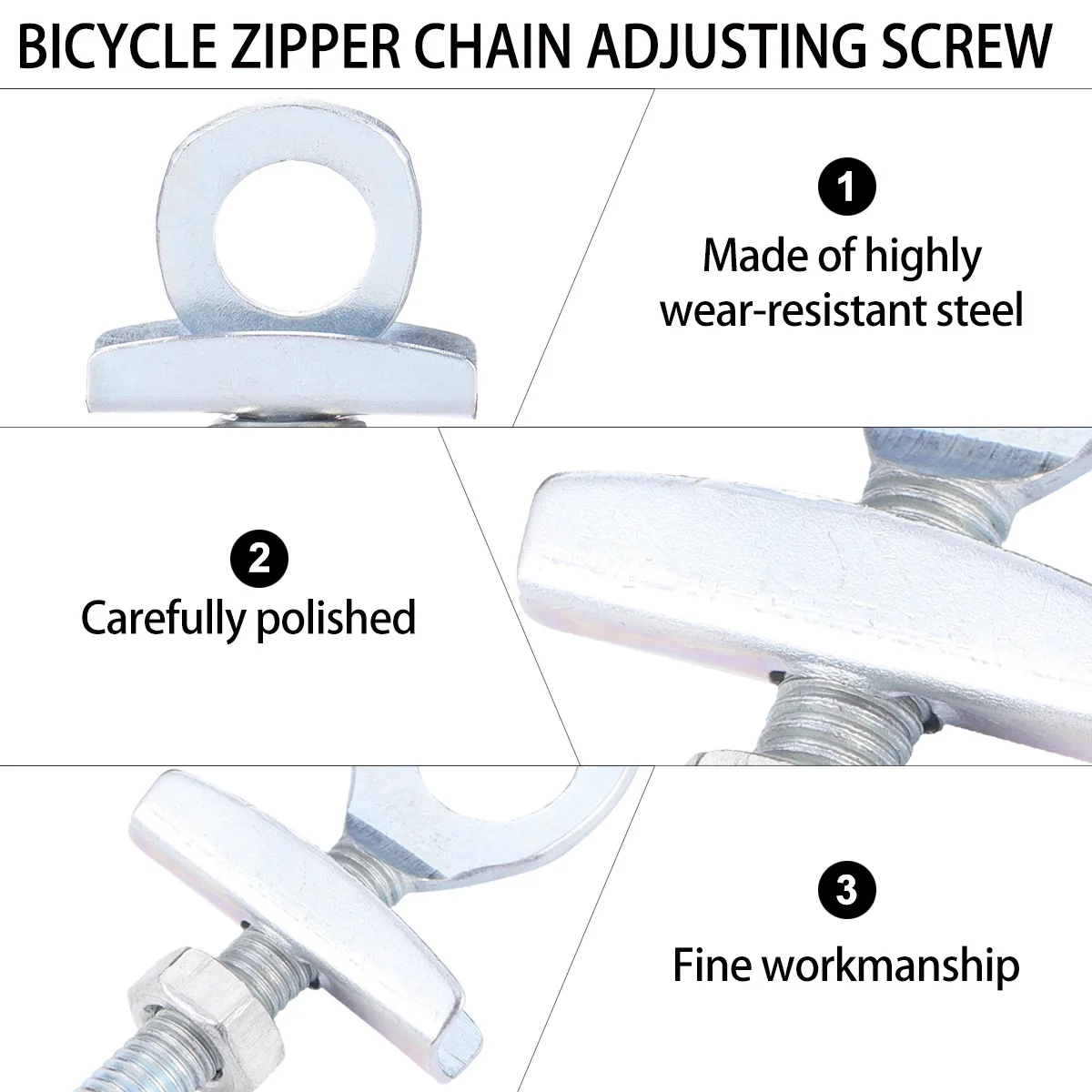 

20Pcs Adjustable Chain Tensioner Bike Chain Regulator Sturdy Reliable for Bmx Fixie Track Cycling Accessories Hand Tool