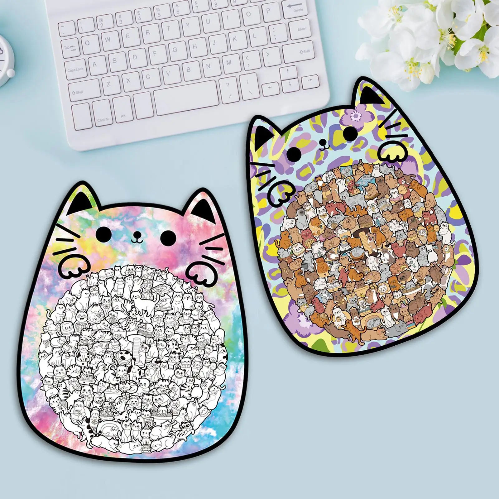 Puzzle in legno per gatti Puzzle da 135 pezzi Giocattolo a forma di animale Interessante puzzle in legno per gatti per adulti Bambini Vacanze di compleanno