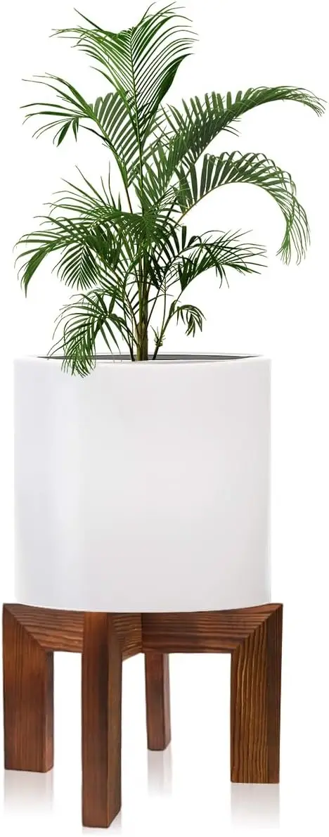 

Large Wood Plant Stand Indoor/Outdoor, Sturdy Flower Pot Holder, Fits Most Pots, 1 Pack