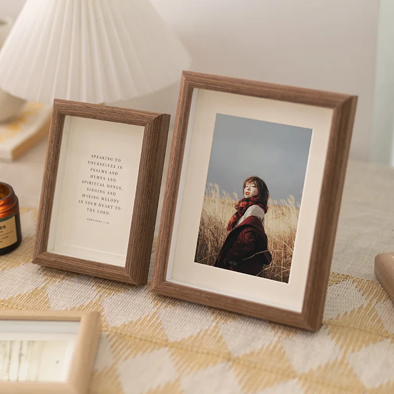 Nordic Wooden Picture Frame Creative Desktop Holder