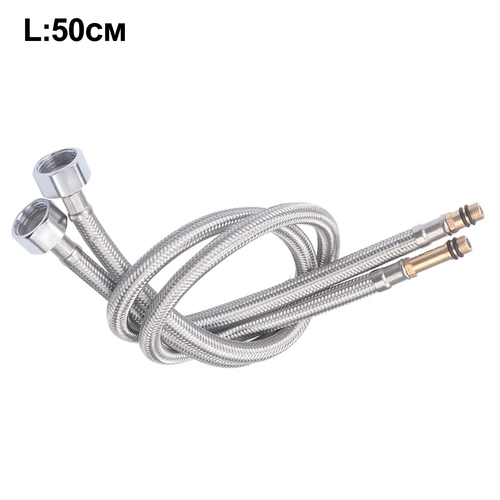 

Taps Mixed Hot And Cold Water Inlet Basin Sink Water Pipe Water Inlet Hoses 2pcs Stainless Steel Single Head Water Inlet Hose