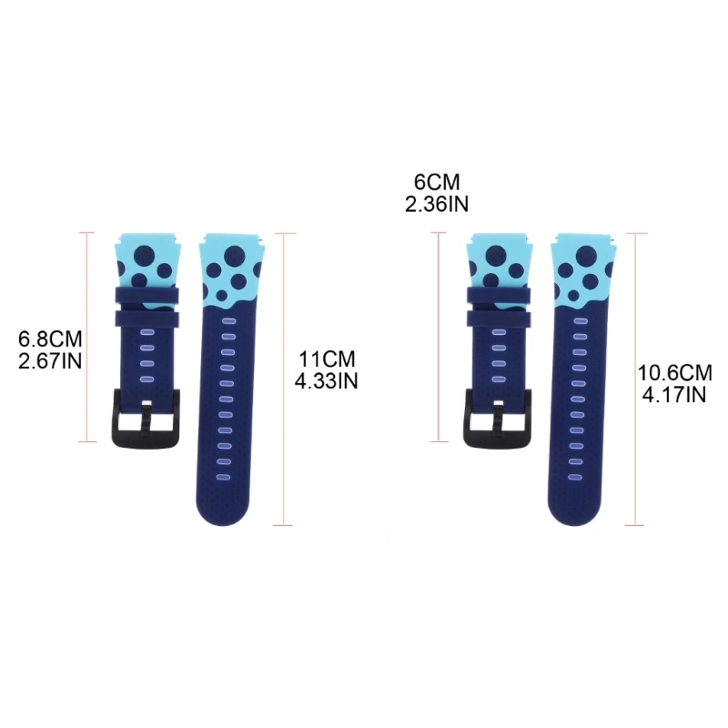 Replacement Silicone Watch Strap Sweat-proof Bracelet Watchband Universal for 16mm/20mm Width Kid Phone Watch