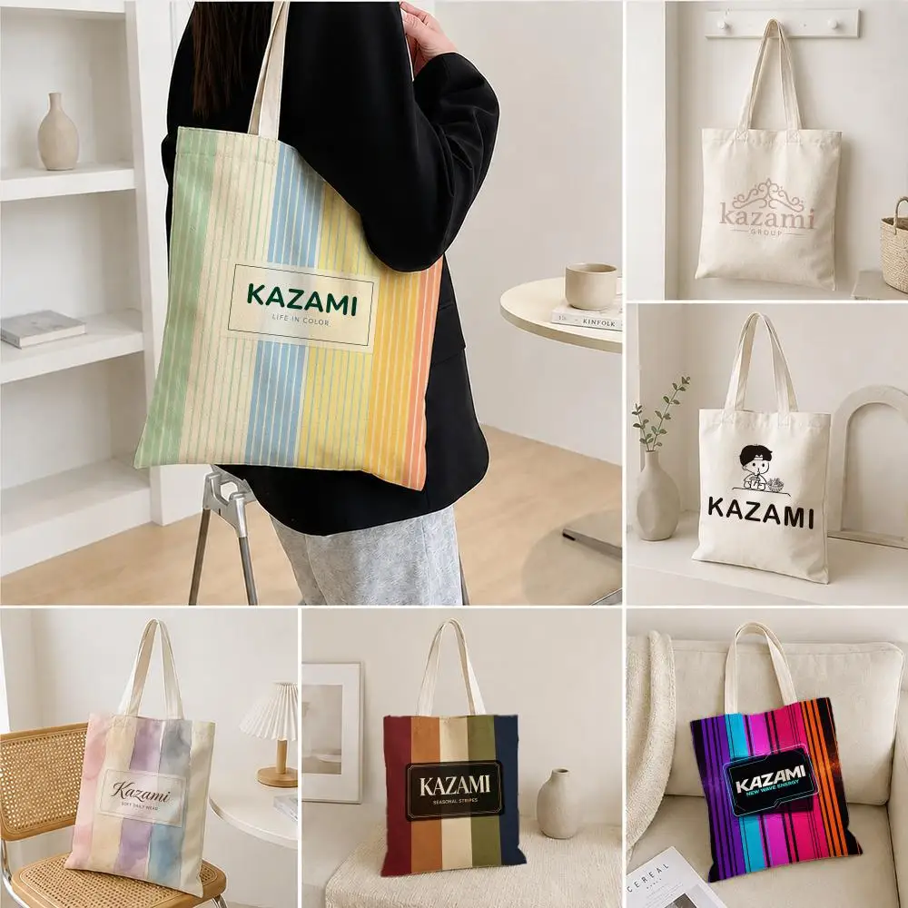 Character Kazami Storage Bags Polyester Canvas Foldable Tote Bag Lightweight Reusable Shopping Shoulder Bag