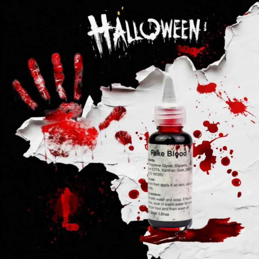 Halloween Fake Blood, Movie‑Grade Simulation Blood Props for Party Cosplay Stage Performance
