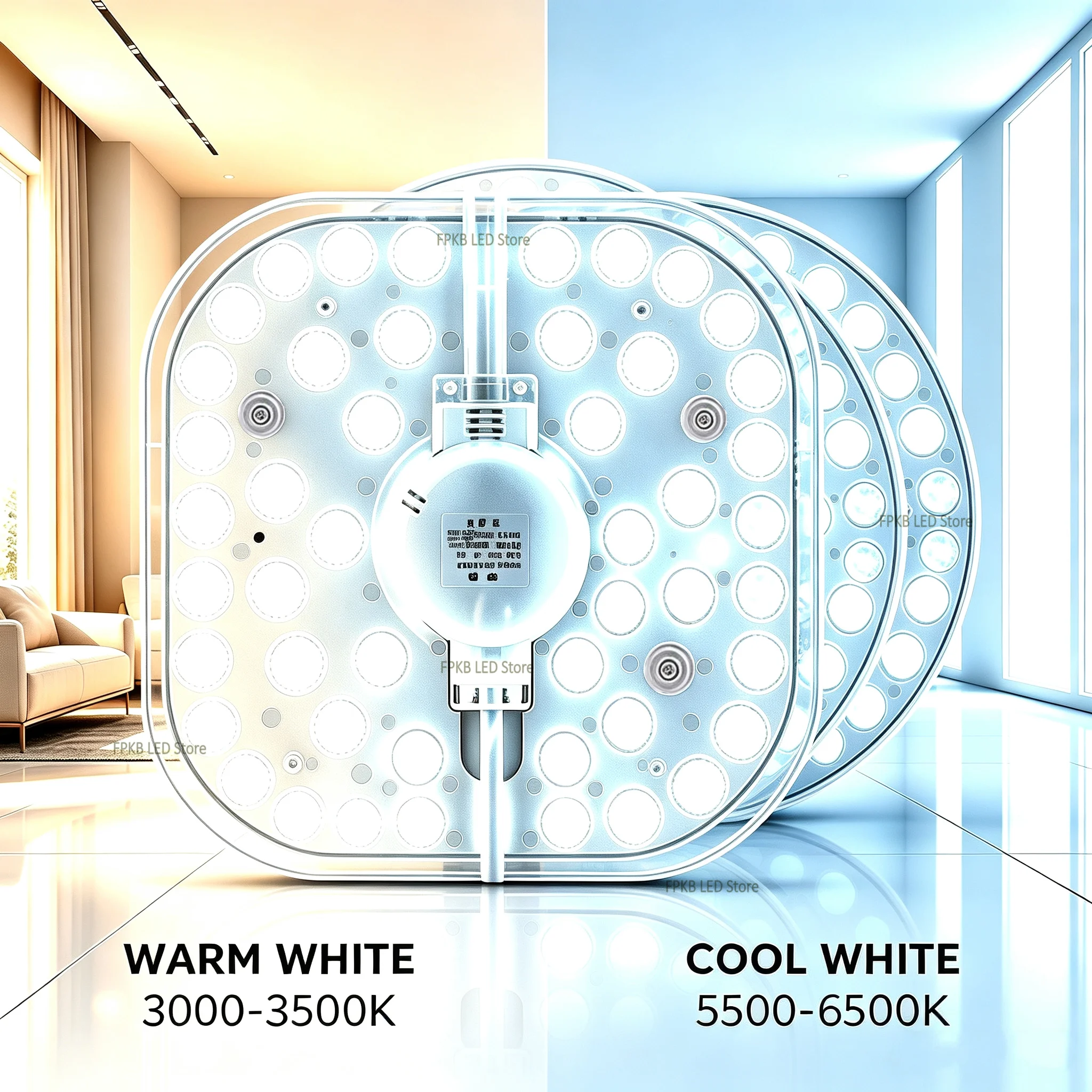 Luz conduzida do círculo do painel do anel, placa redonda do teto, placa circular da lâmpada, SMD, 50W, 36W, 24W, 18W, 12W, CA 220V, 230V, 240V