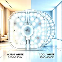 Anneau lumineux LED pour panneau circulaire, panneau de plafond rond, AC 220V, 230V, 240V, SMD, 50W, 36W, 24W, 18W, 12W 1