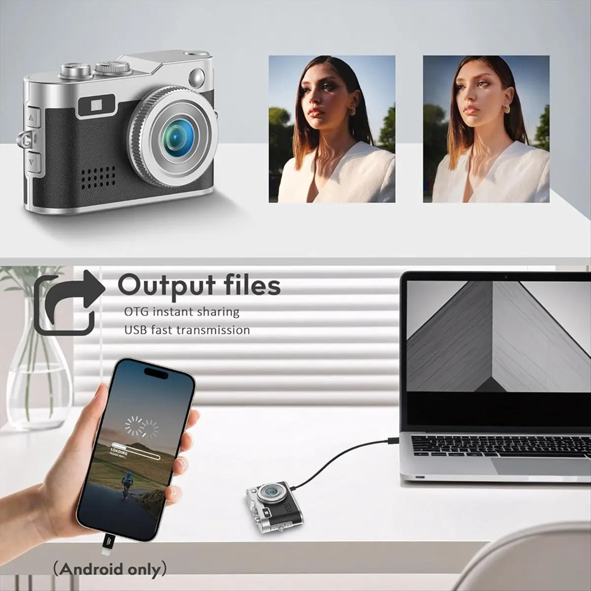 ~!DTD1740-Oct.1080P Mini Keychain Camera Retro Digital Camera Portable Compact Mini Cameras Pocket Video Recorder for Student Tr