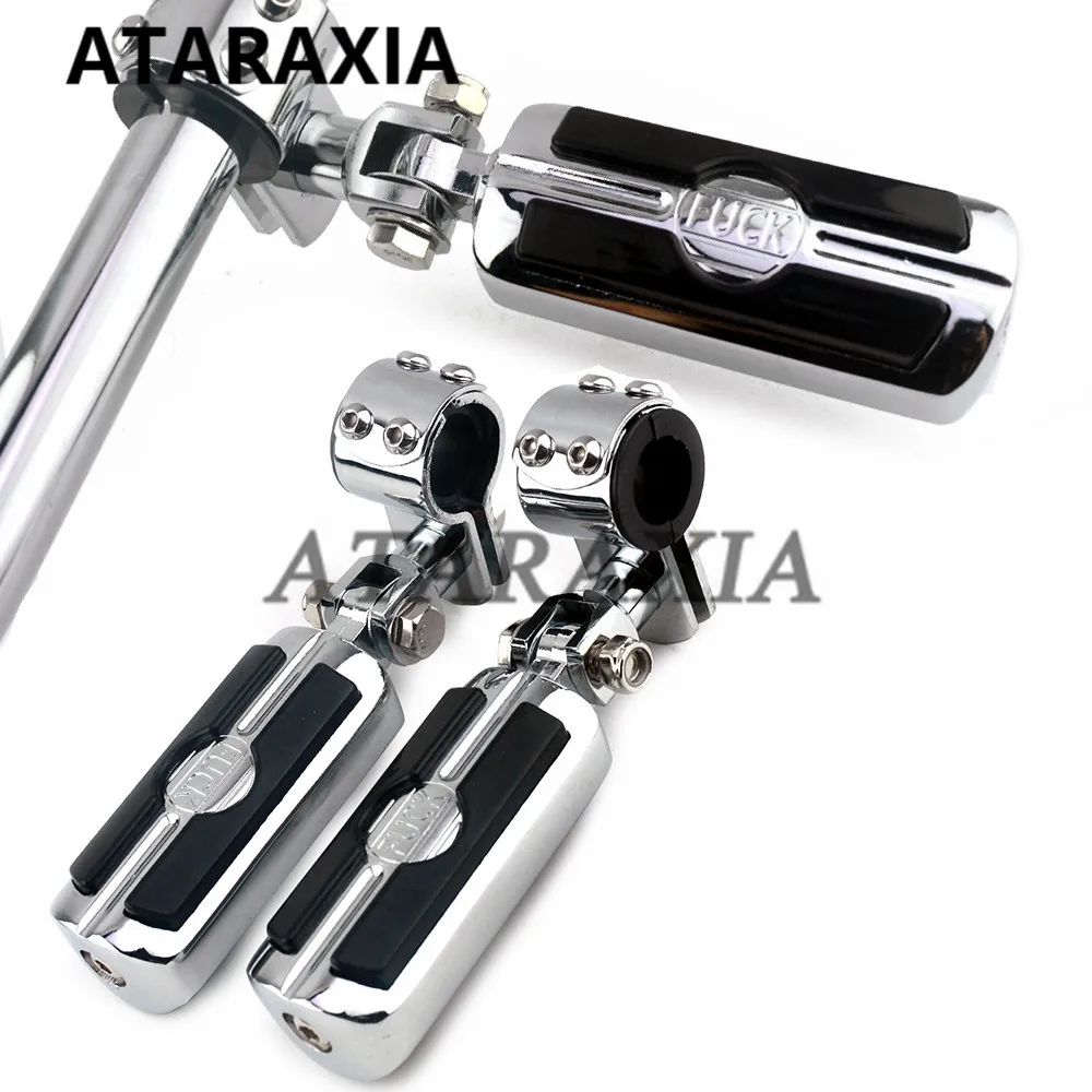 

1''-1.25" Bars Foot Pegs Mount Highway Clamp Footrest Motorcycle For Harley Honda BSA Electra Road King Street Glide Davidson