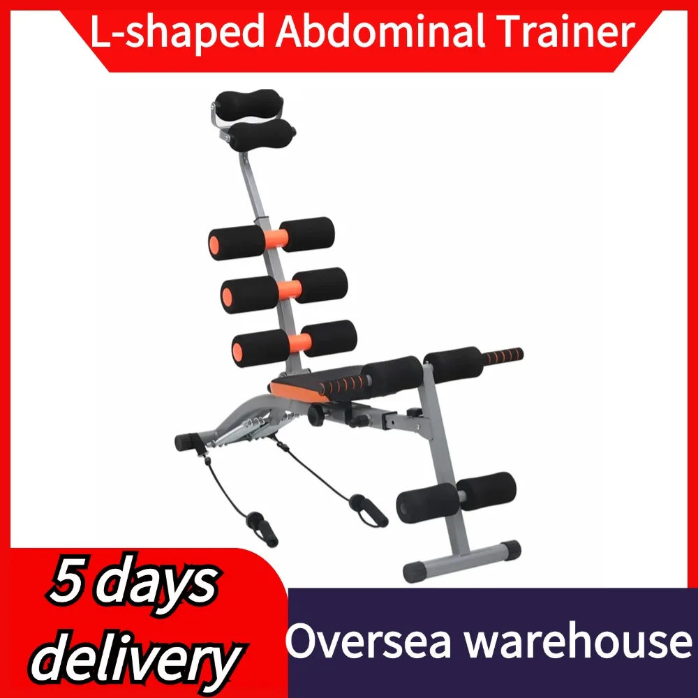 L-shaped Abdominal Trainer with Elastic Strings  Fitness Abdominal Training Sports Lose Weight  Muscle Trainer