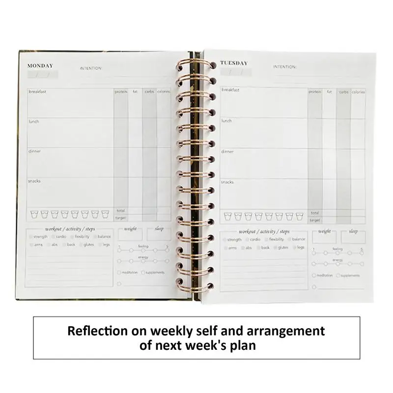 Fitnesslogboek Voor Mannen A5 Fitnessplanner/Dagboek Om Gewichtsverlies Workout Journal Planner Logboek Workout Planner