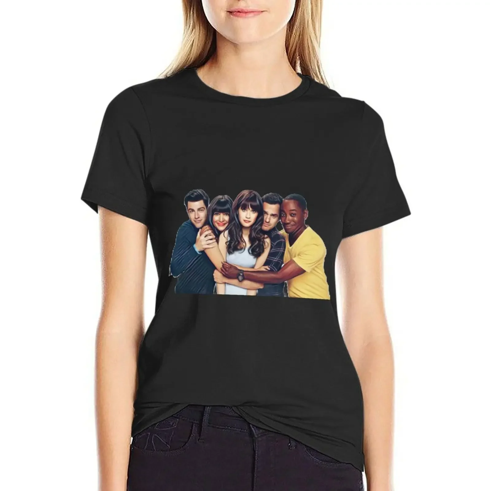 

New Girl T-Shirt customs funny kawaii clothes shirts graphic tees Women's summer blouses 2025